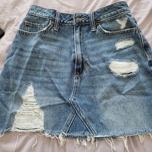 Curvy ultra high rise denim skirt xs